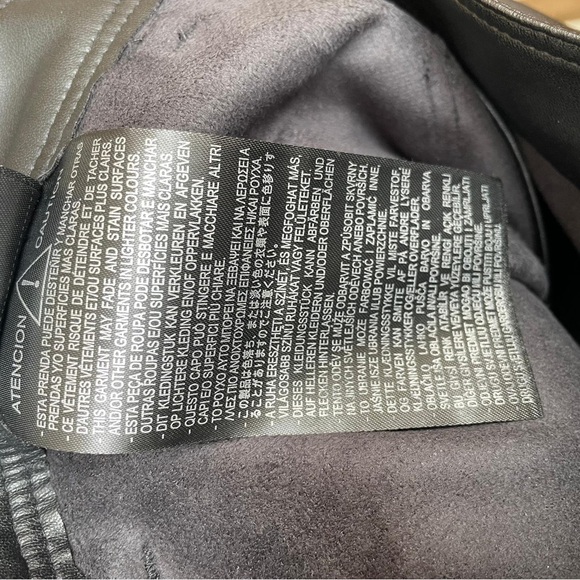 Zara Viral Baddie Edgy Punk BossGirl 🖤 Vegan Leather Marine Wide Leg Pant Sz-6 - Picture 15 of 16